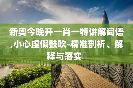 新奥今晚开一肖一特讲解词语,小心虚假鼓吹-精准剖析、解释与落实​